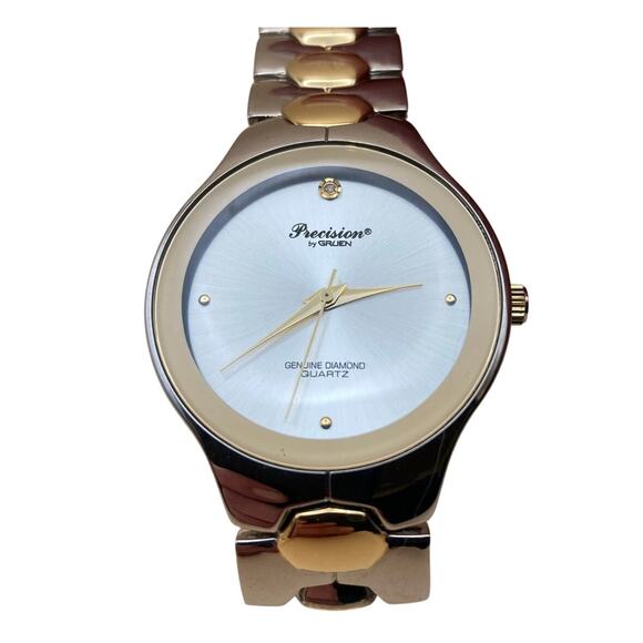 Vintage Precision by Gruen Men Women Genuine Diamond Quartz Analog Watch GP5054P - Picture 2 of 7